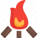 bonfire, campfire, camping, fire