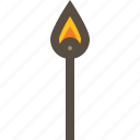 fire, flame, lighter, match stick