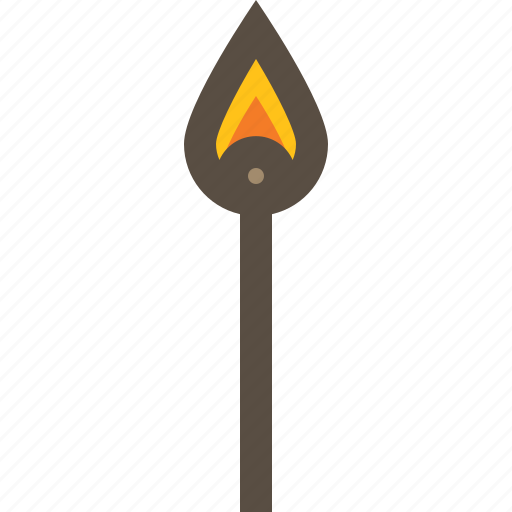 Fire, flame, lighter, match stick icon - Download on Iconfinder