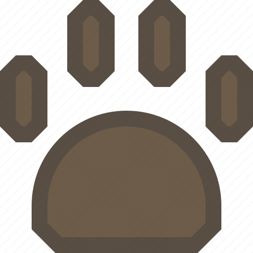 Animal, bear, footprint, track icon - Download on Iconfinder