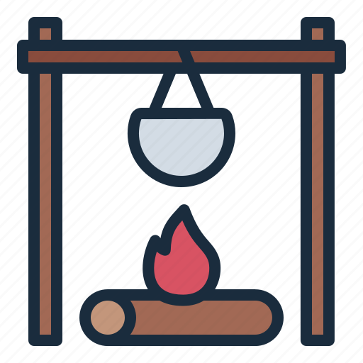 Cooking, adventure, travel, explore, pot on fire icon - Download on Iconfinder