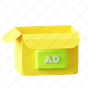 box, box ad, package ad, parcel ad, product, package, parcel, ad, ads