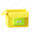 box, box ad, package ad, parcel ad, product, package, parcel, ad, ads 