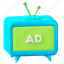 tv monitor, ad, ads, advertisement, advertising, marketing, promotion 