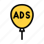 ads, marketing, digital, media, balloon 