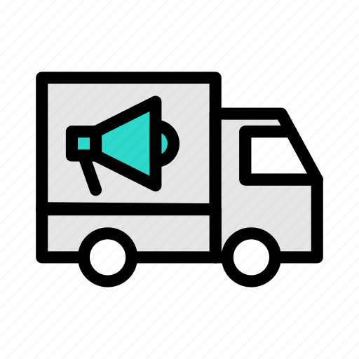 Ads, truck, banner, poster, delivery icon - Download on Iconfinder