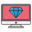advertisement, diamond, gem, online, screen 