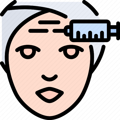 Botox, injection, aesthetic, beauty, wrinkle, face, syringe icon - Download on Iconfinder