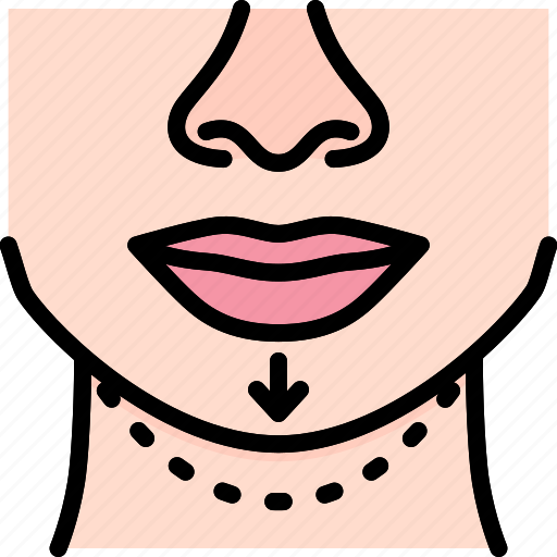 Chin, surgery, face, beauty, care, treatment, aesthetic icon - Download on Iconfinder