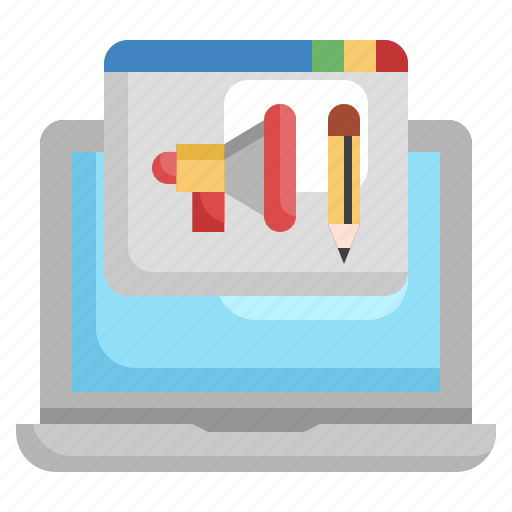 Blog, writer, blogging, blogger, monitor icon - Download on Iconfinder
