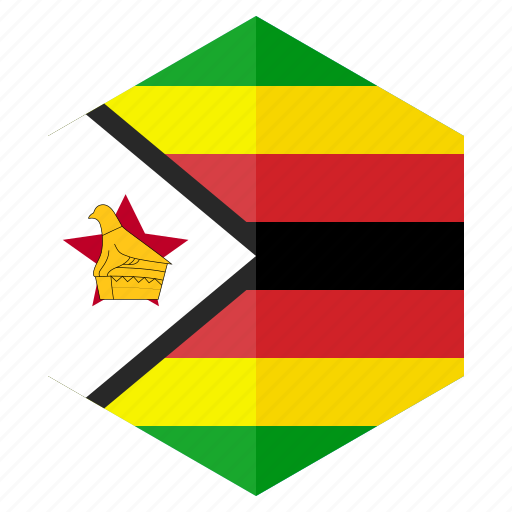 Africa, country, design, flag, hexagon, zimbabwe icon - Download on Iconfinder