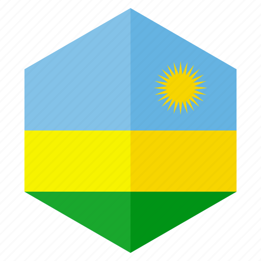 Africa, country, design, flag, hexagon, rwanda icon - Download on Iconfinder