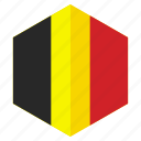 belgium, country, design, europe, flag, hexagon