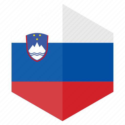 Country, design, europe, flag, hexagon, slovenia icon - Download on Iconfinder