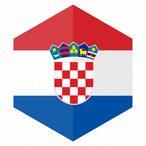 Country, croatia, design, europe, flag, hexagon icon - Download on Iconfinder