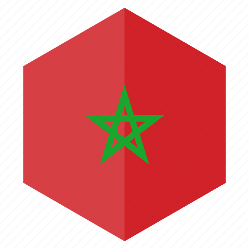 Africa, country, design, flag, hexagon, morocco icon - Download on Iconfinder