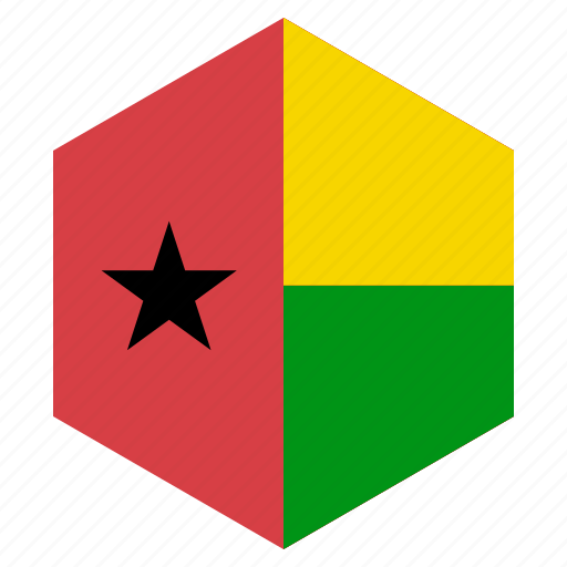 Africa, country, design, flag, guineabissau, hexagon icon - Download on Iconfinder