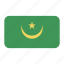 african flag, flag icon, mauritania, mauritania flag 