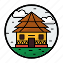 african, hut, round, house, village, farm house