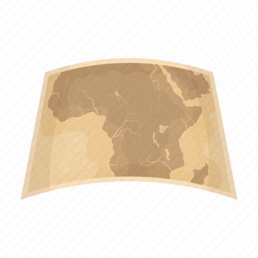 Africa, geography, map, paper, plan, territory icon - Download on Iconfinder