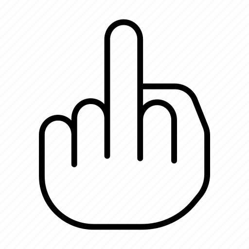 Aggressive, violent, middle finger, rude, impolite icon - Download on Iconfinder