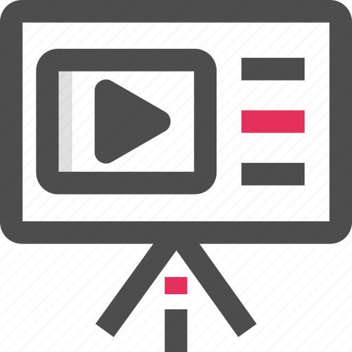 Presentation, seminar, training, video, videos, webinar icon - Download on Iconfinder