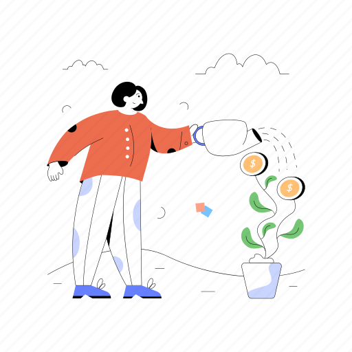 .svg, investment growth, money growth, investment profit, money plant, financial growth illustration - Download on Iconfinder