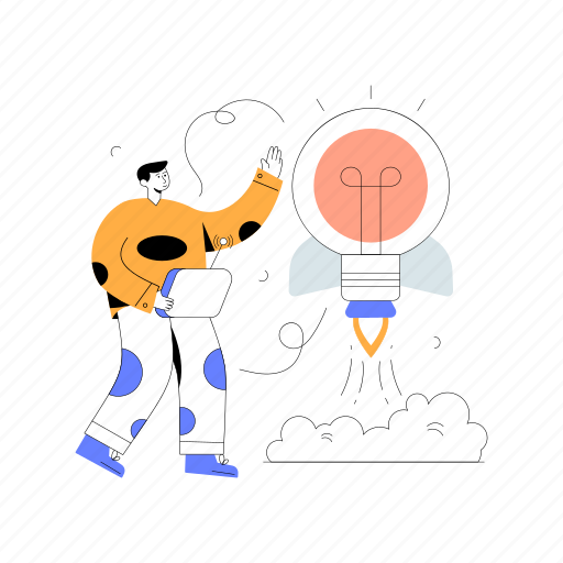 Startup idea, innovation, idea, creativity, invention illustration - Download on Iconfinder