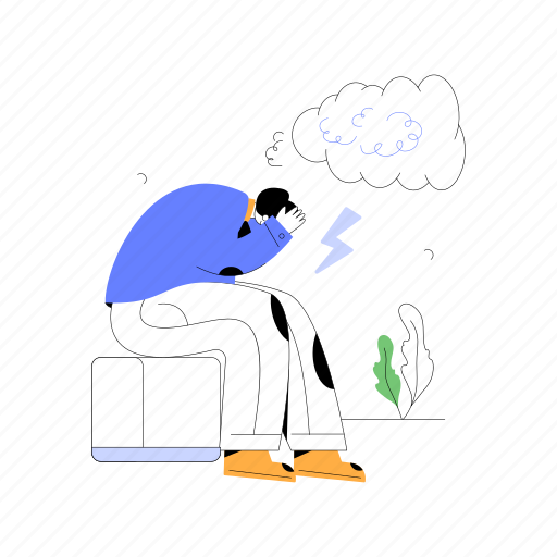 .svg, stress, anxiety, depression, mental illness, confusion illustration - Download on Iconfinder