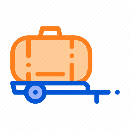 Trailer, uniaxial, vehicle icon icon - Download on Iconfinder