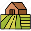 agriculture, farming, gardening, farm, field, cultivation, land, house, storage 
