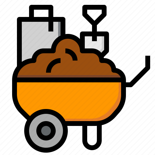Barrow, tool, tools, transport, wheel, wheelbarrow, wheels icon - Download on Iconfinder
