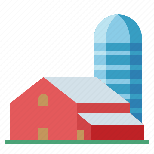 Barn, farming, agriculture, gardening, silo, field, nature icon - Download on Iconfinder