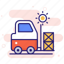 truck, forklift, logistics, cargo