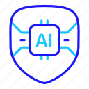 ai, shield, neural network, artificial intelligence, artificial, technology, digital