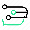 bubble, chat, communication, technology, speech, network, internet, device, line art