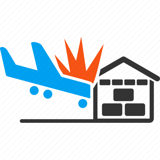 Accident, air force, aircraft, airplane, collision, crash, hangar icon - Download on Iconfinder