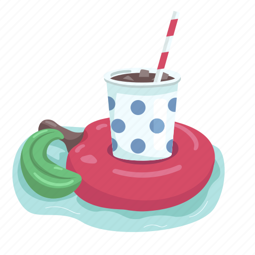 Inflatable, air, mattress, apple fruit, cocktail icon - Download on Iconfinder