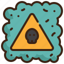 skull, danger, warning, pollution, dust