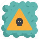 skull, danger, warning, pollution, dust