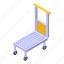 luggage, cart, isometric 