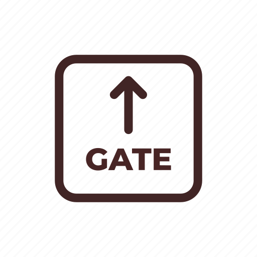 Arrow, direction, gate, location, navigation, sign icon - Download on Iconfinder