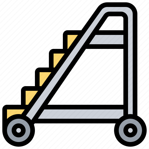 Ladder, movable, ramp, step, truck icon - Download on Iconfinder