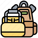 backpack, luggage, suitcase, tourism, travel