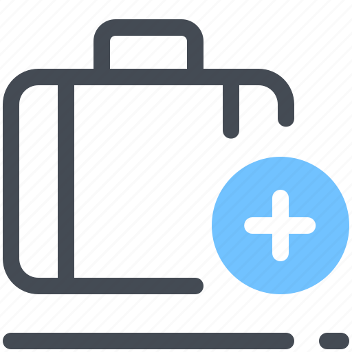 Add, bag, baggage, luggage, new, plus, suitcase icon - Download on Iconfinder