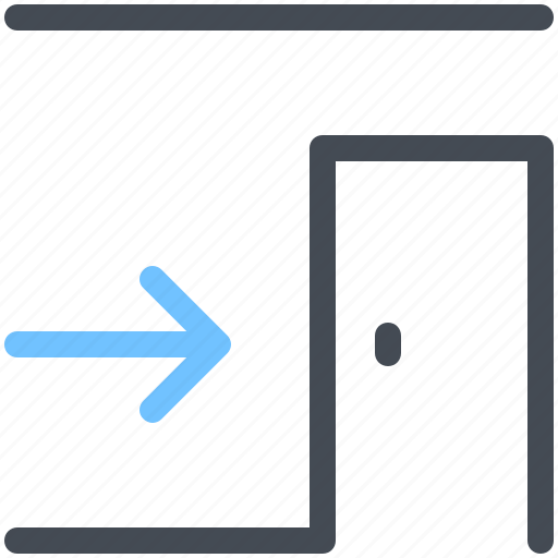 Arrow, door, exit, interface, open icon - Download on Iconfinder