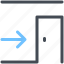arrow, door, exit, interface, open 