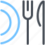fork, knife, plate, restoran 