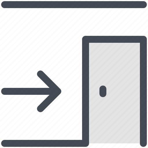 Arrow, door, exit, interface, open icon - Download on Iconfinder