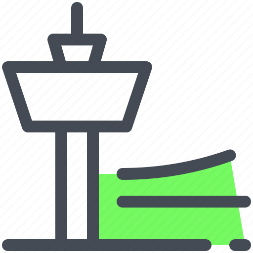 Airport, building, terminal, tower icon - Download on Iconfinder